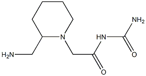 {2-[2-(aminomethyl)piperidin-1-yl]acetyl}urea 结构式