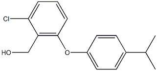 {2-chloro-6-[4-(propan-2-yl)phenoxy]phenyl}methanol 结构式