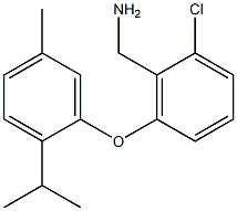 {2-chloro-6-[5-methyl-2-(propan-2-yl)phenoxy]phenyl}methanamine 结构式