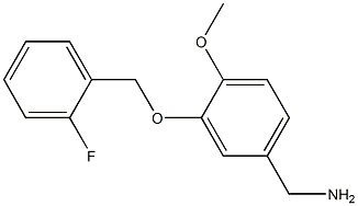 {3-[(2-fluorophenyl)methoxy]-4-methoxyphenyl}methanamine 结构式