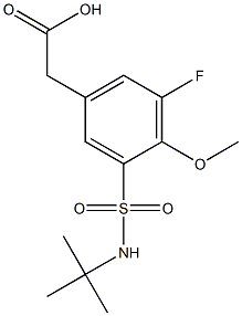 {3-[(tert-butylamino)sulfonyl]-5-fluoro-4-methoxyphenyl}acetic acid 结构式
