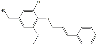 {3-chloro-5-methoxy-4-[(3-phenylprop-2-en-1-yl)oxy]phenyl}methanol 结构式