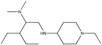 {3-ethyl-1-[(1-ethylpiperidin-4-yl)amino]pentan-2-yl}dimethylamine 结构式