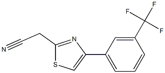 {4-[3-(trifluoromethyl)phenyl]-1,3-thiazol-2-yl}acetonitrile 结构式