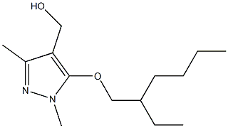 {5-[(2-ethylhexyl)oxy]-1,3-dimethyl-1H-pyrazol-4-yl}methanol 结构式