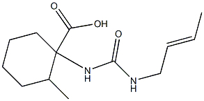 1-({[(2E)-but-2-enylamino]carbonyl}amino)-2-methylcyclohexanecarboxylic acid 结构式
