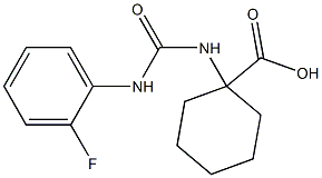 1-({[(2-fluorophenyl)amino]carbonyl}amino)cyclohexanecarboxylic acid 结构式