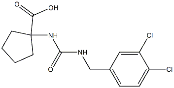 1-({[(3,4-dichlorophenyl)methyl]carbamoyl}amino)cyclopentane-1-carboxylic acid 结构式