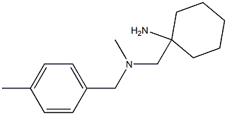 1-({methyl[(4-methylphenyl)methyl]amino}methyl)cyclohexan-1-amine 结构式