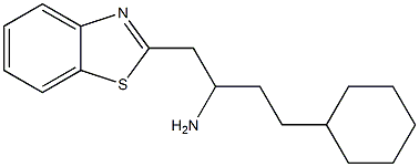 1-(1,3-benzothiazol-2-yl)-4-cyclohexylbutan-2-amine 结构式