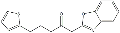 1-(1,3-benzoxazol-2-yl)-5-(thiophen-2-yl)pentan-2-one 结构式