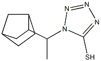1-(1-{bicyclo[2.2.1]heptan-2-yl}ethyl)-1H-1,2,3,4-tetrazole-5-thiol 结构式