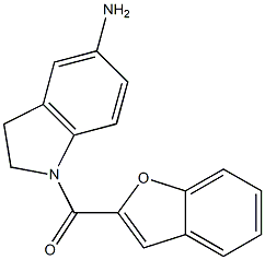 1-(1-benzofuran-2-ylcarbonyl)-2,3-dihydro-1H-indol-5-amine 结构式