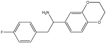 1-(2,3-dihydro-1,4-benzodioxin-6-yl)-2-(4-fluorophenyl)ethan-1-amine 结构式