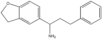 1-(2,3-dihydro-1-benzofuran-5-yl)-3-phenylpropan-1-amine 结构式