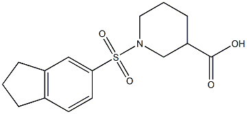 1-(2,3-dihydro-1H-indene-5-sulfonyl)piperidine-3-carboxylic acid 结构式