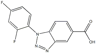 1-(2,4-difluorophenyl)-1H-1,2,3-benzotriazole-5-carboxylic acid 结构式