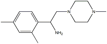 1-(2,4-dimethylphenyl)-2-(4-methylpiperazin-1-yl)ethanamine 结构式