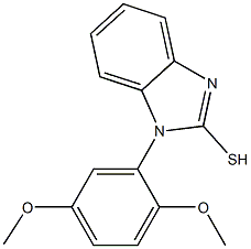 1-(2,5-dimethoxyphenyl)-1H-1,3-benzodiazole-2-thiol 结构式