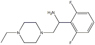 1-(2,6-difluorophenyl)-2-(4-ethylpiperazin-1-yl)ethanamine 结构式