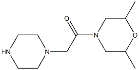 1-(2,6-dimethylmorpholin-4-yl)-2-(piperazin-1-yl)ethan-1-one 结构式