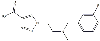 1-(2-{[(3-fluorophenyl)methyl](methyl)amino}ethyl)-1H-1,2,3-triazole-4-carboxylic acid 结构式