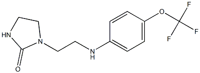 1-(2-{[4-(trifluoromethoxy)phenyl]amino}ethyl)imidazolidin-2-one 结构式