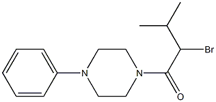 1-(2-bromo-3-methylbutanoyl)-4-phenylpiperazine 结构式