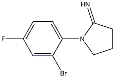 1-(2-bromo-4-fluorophenyl)pyrrolidin-2-imine 结构式