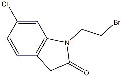 1-(2-bromoethyl)-6-chloro-2,3-dihydro-1H-indol-2-one 结构式