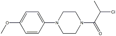 1-(2-chloropropanoyl)-4-(4-methoxyphenyl)piperazine 结构式