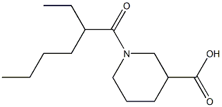 1-(2-ethylhexanoyl)piperidine-3-carboxylic acid 结构式