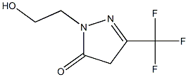 1-(2-hydroxyethyl)-3-(trifluoromethyl)-4,5-dihydro-1H-pyrazol-5-one 结构式