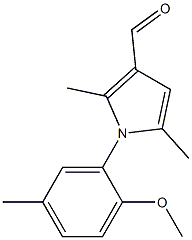 1-(2-methoxy-5-methylphenyl)-2,5-dimethyl-1H-pyrrole-3-carbaldehyde 结构式