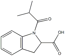1-(2-methylpropanoyl)-2,3-dihydro-1H-indole-2-carboxylic acid 结构式