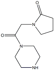 1-(2-oxo-2-piperazin-1-ylethyl)pyrrolidin-2-one 结构式