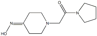 1-(2-oxo-2-pyrrolidin-1-ylethyl)piperidin-4-one oxime 结构式