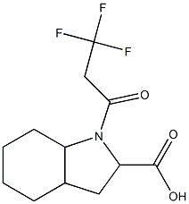1-(3,3,3-trifluoropropanoyl)octahydro-1H-indole-2-carboxylic acid 结构式