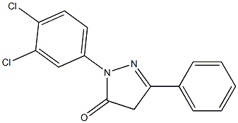 1-(3,4-dichlorophenyl)-3-phenyl-4,5-dihydro-1H-pyrazol-5-one 结构式