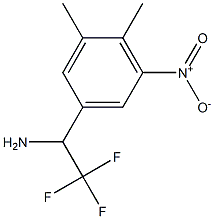 1-(3,4-dimethyl-5-nitrophenyl)-2,2,2-trifluoroethan-1-amine 结构式
