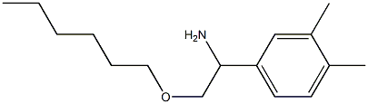 1-(3,4-dimethylphenyl)-2-(hexyloxy)ethan-1-amine 结构式