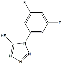 1-(3,5-difluorophenyl)-1H-1,2,3,4-tetrazole-5-thiol 结构式