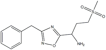 1-(3-benzyl-1,2,4-oxadiazol-5-yl)-3-methanesulfonylpropan-1-amine 结构式