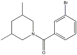 1-(3-bromobenzoyl)-3,5-dimethylpiperidine 结构式