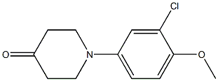 1-(3-chloro-4-methoxyphenyl)piperidin-4-one 结构式