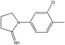 1-(3-chloro-4-methylphenyl)pyrrolidin-2-imine 结构式
