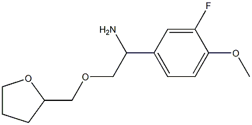 1-(3-fluoro-4-methoxyphenyl)-2-(oxolan-2-ylmethoxy)ethan-1-amine 结构式