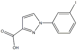 1-(3-iodophenyl)-1H-pyrazole-3-carboxylic acid 结构式