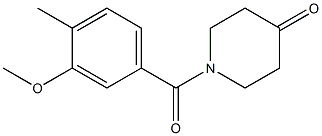 1-(3-methoxy-4-methylbenzoyl)piperidin-4-one 结构式