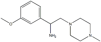 1-(3-methoxyphenyl)-2-(4-methylpiperazin-1-yl)ethanamine 结构式